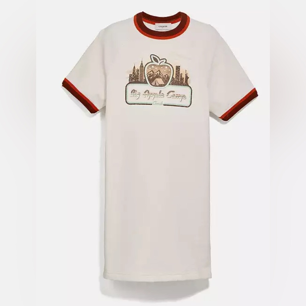 Coach Big Apple Camp New York Graphic T Shirt Dress Medium